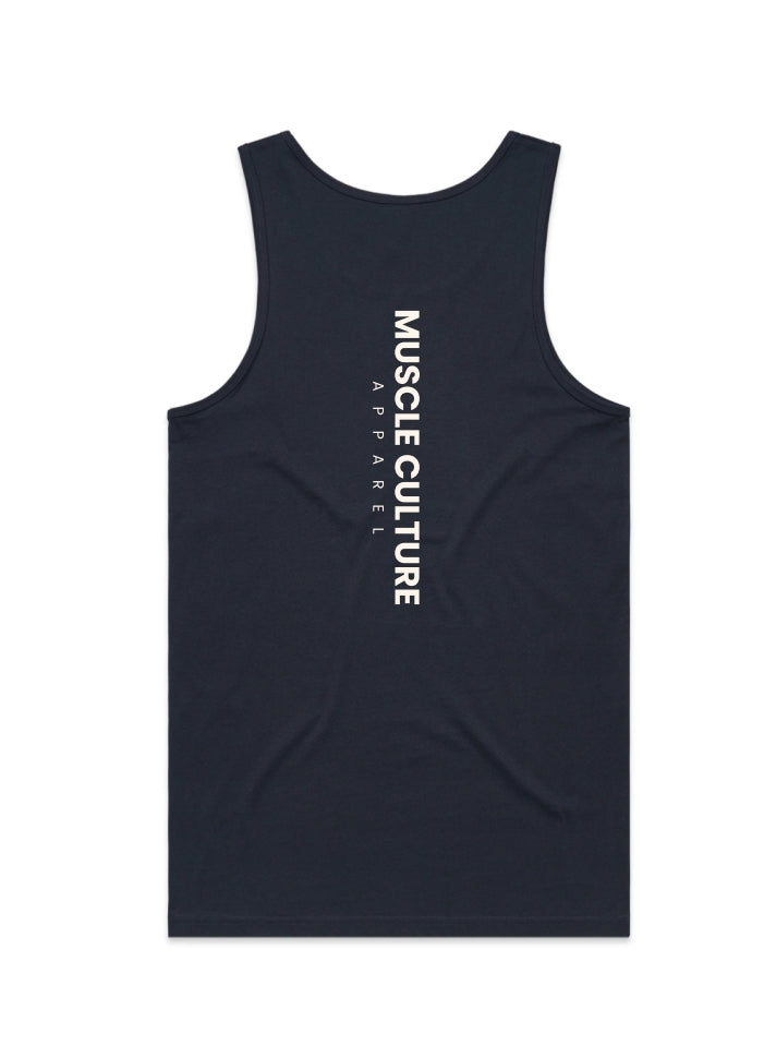 Navy mens lowdown singlet