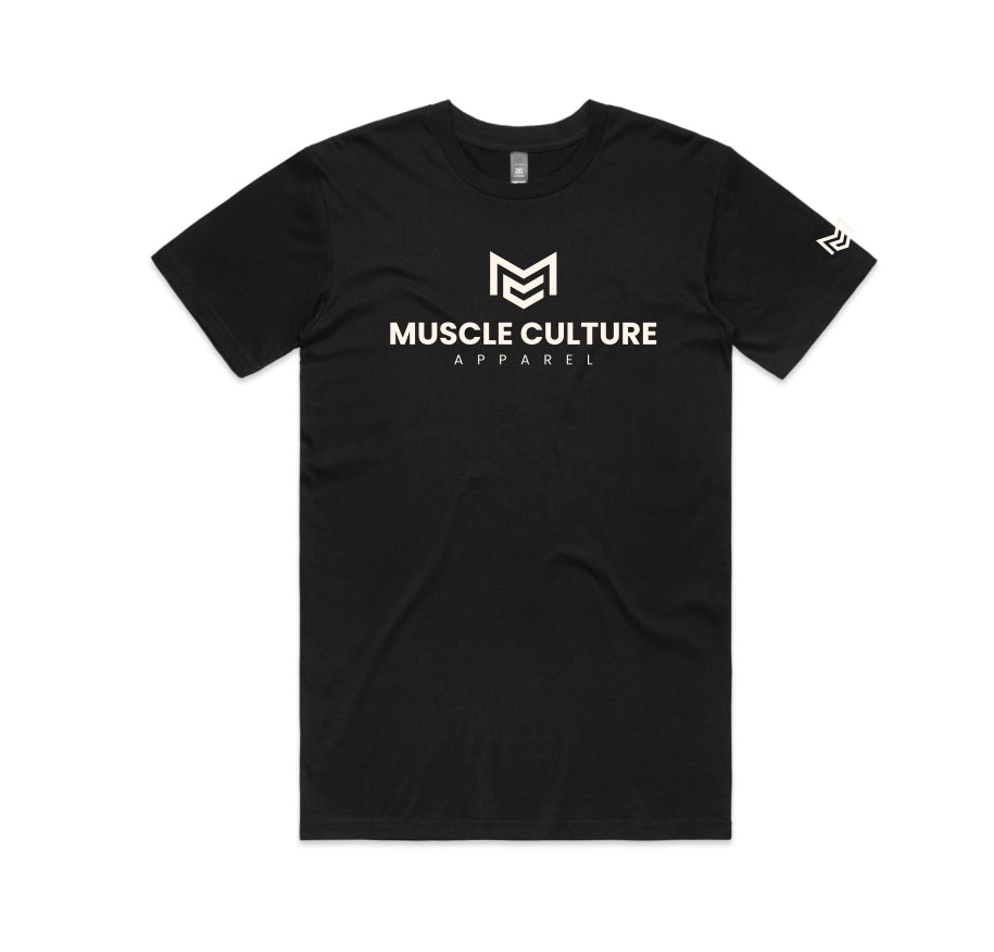 Black mens block tee