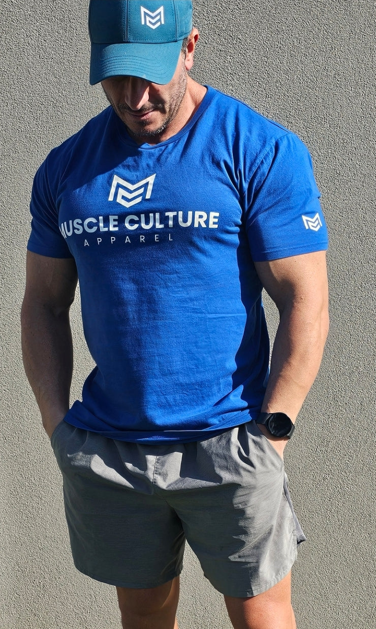 Royal blue mens staple tee